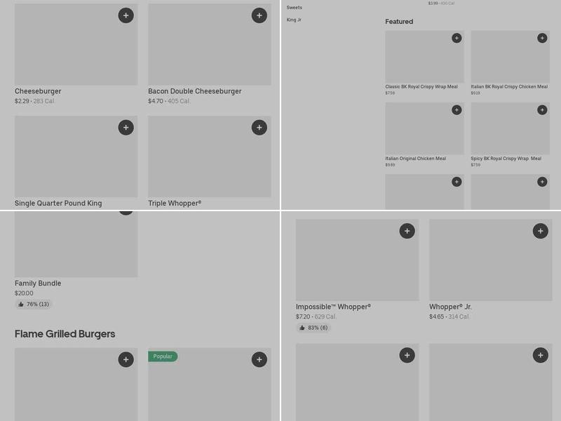 Burger King Menu