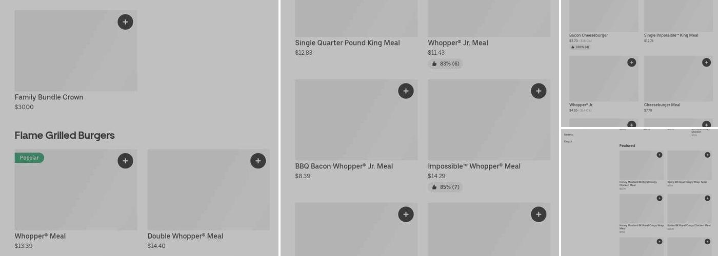 Burger King Menu