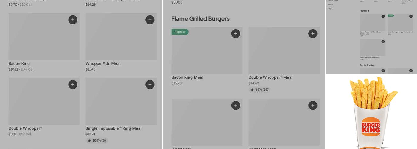 Burger King Menu
