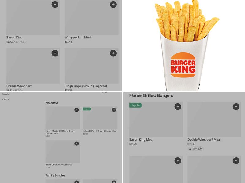 Burger King Menu