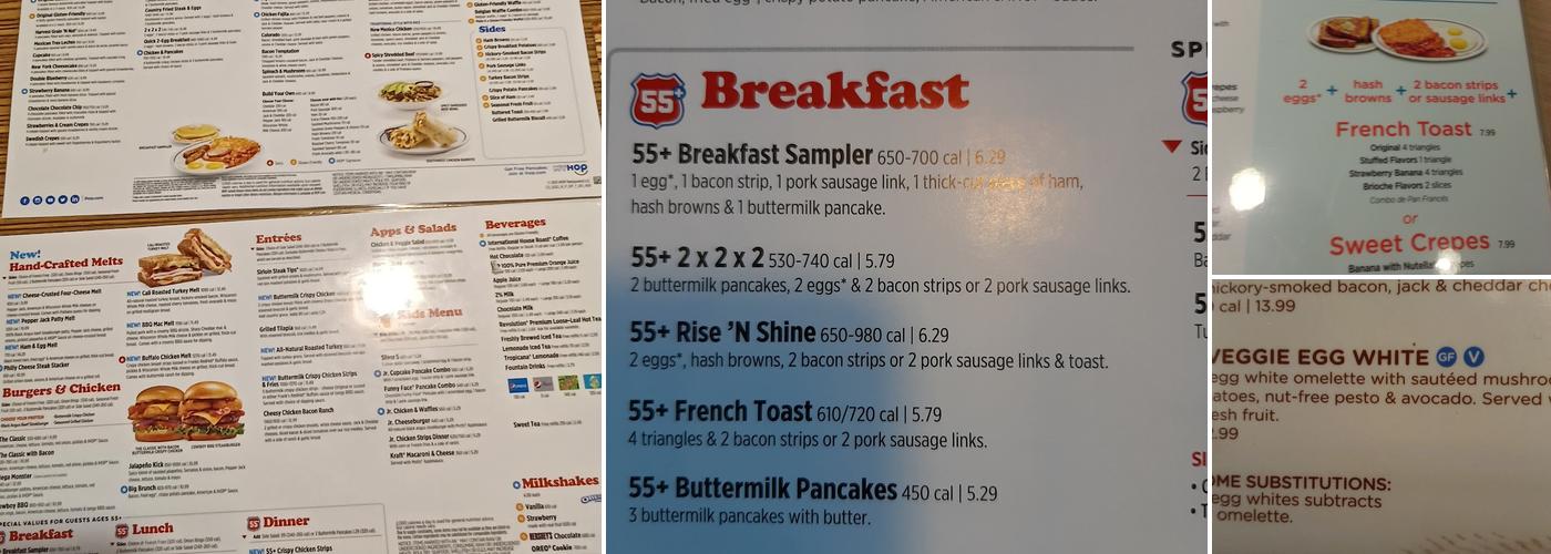 IHOP Menu