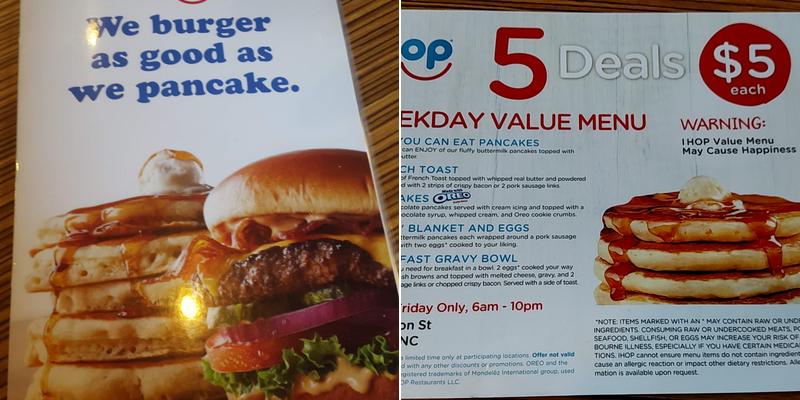 IHOP Menu
