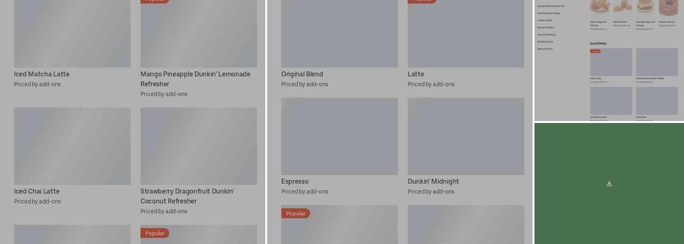 Dunkin' Menu