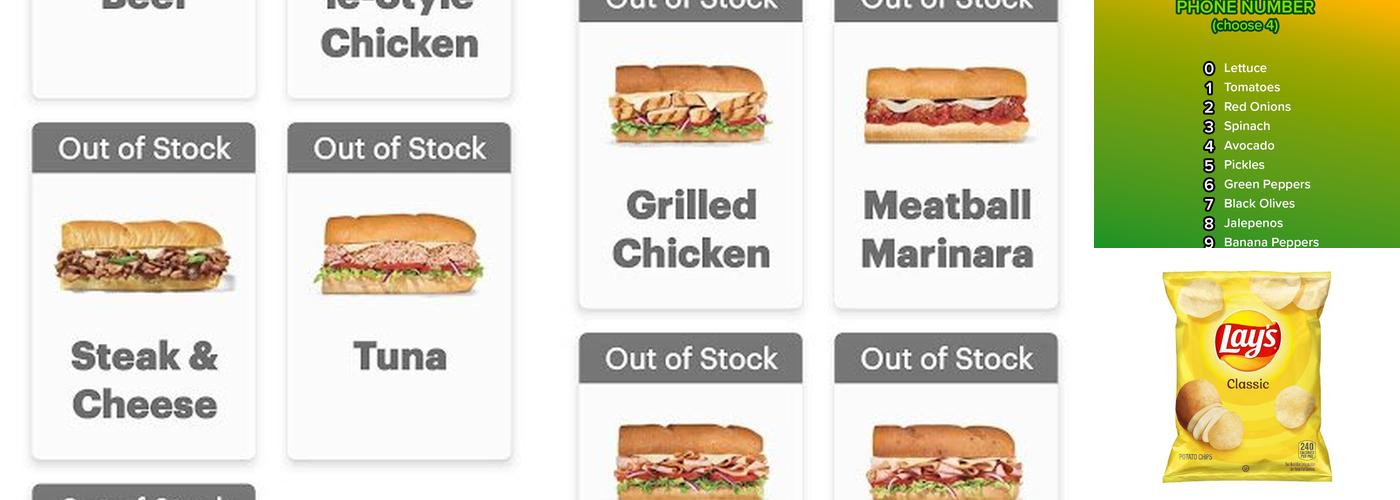 Subway Menu