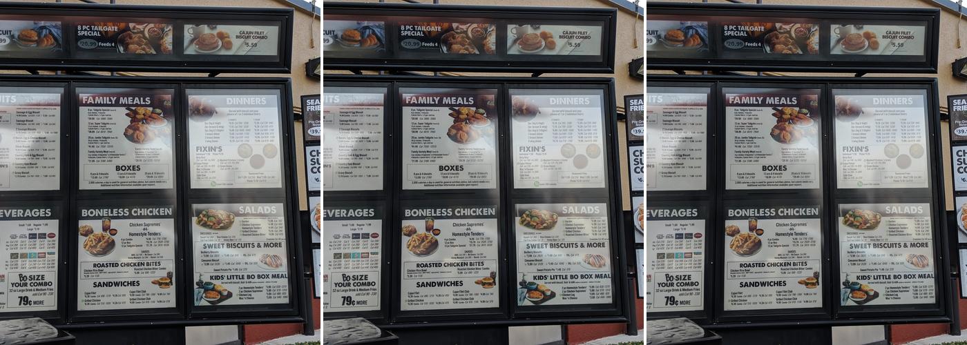 Bojangles Menu
