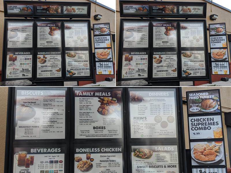 Bojangles Menu