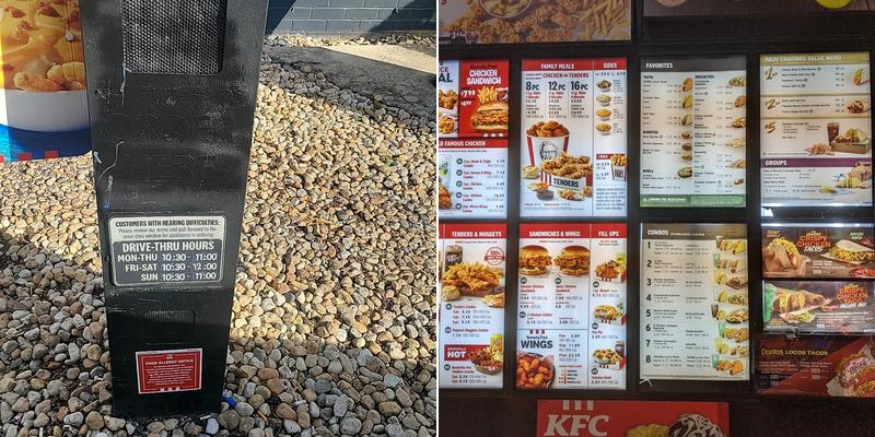 Taco Bell / KFC Menu