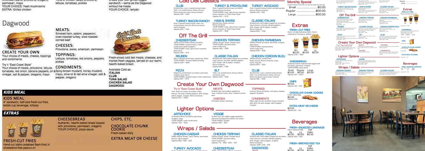 Penn Station East Coast Subs Menu