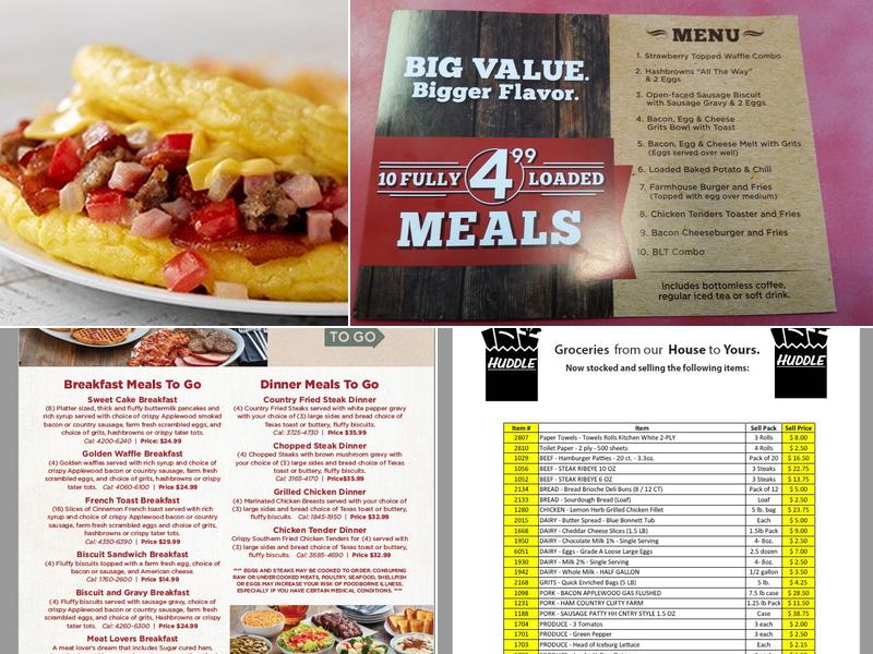 Huddle House Menu