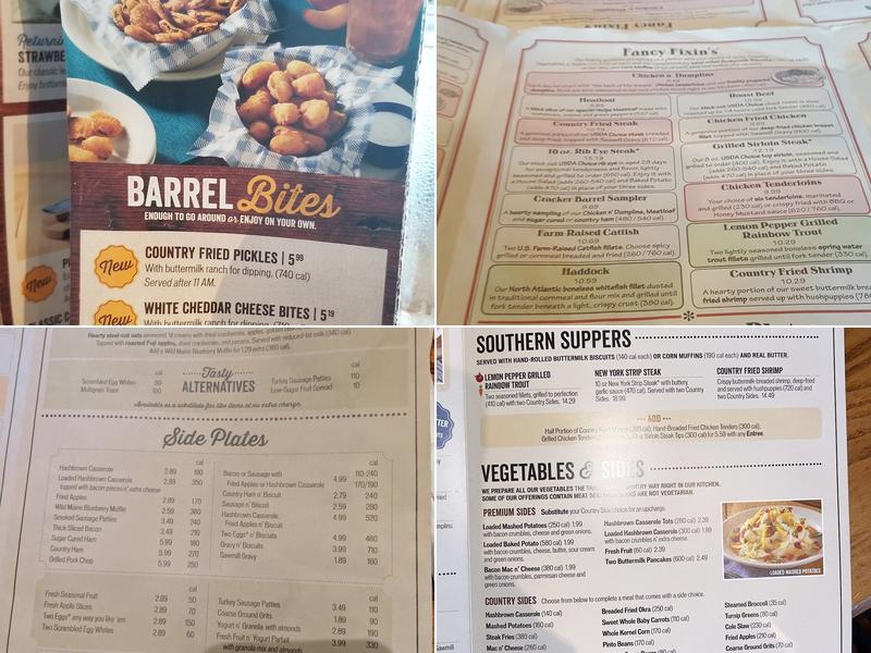 Cracker Barrel Old Country Store Menu