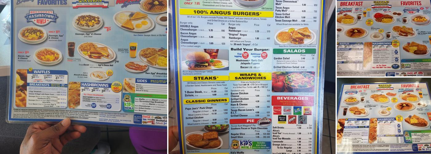 Waffle House Menu