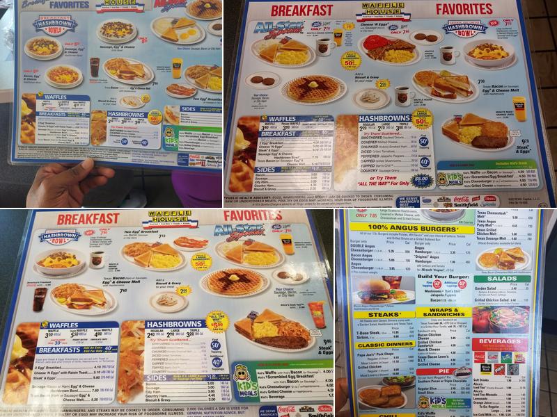 Waffle House Menu