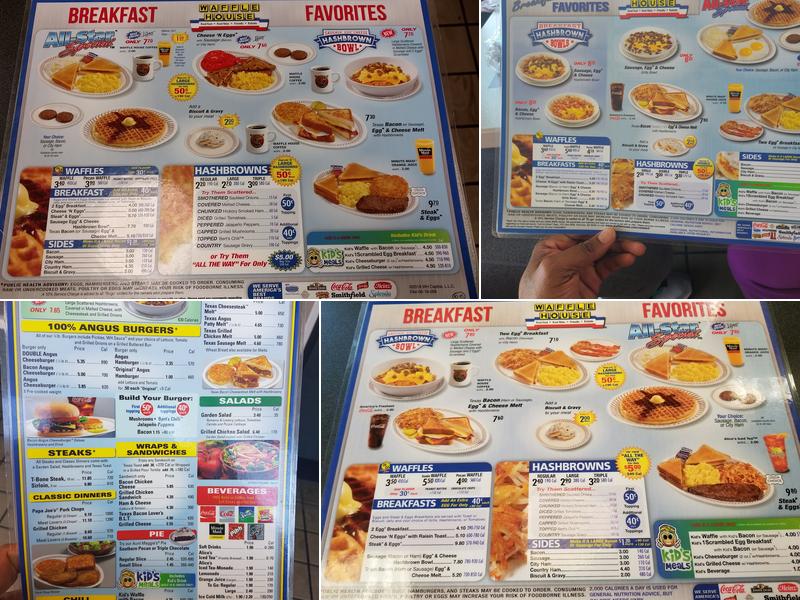 Waffle House Menu