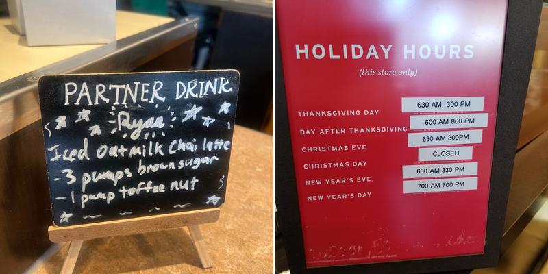 Starbucks Menu
