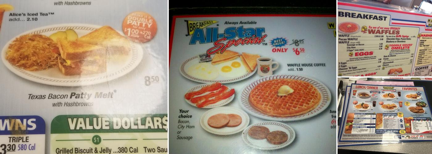 Waffle House Menu