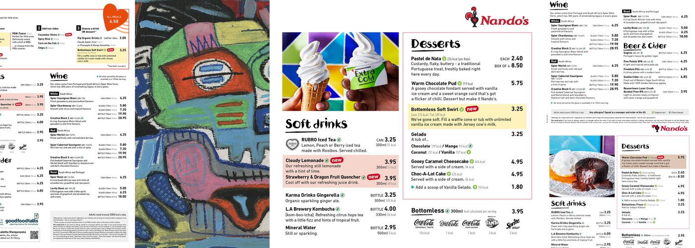 Nando's Leeds - Briggate Menu
