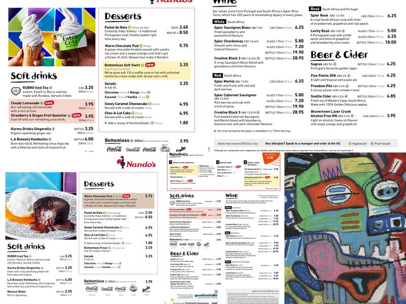 Nando's Leeds - Briggate Menu