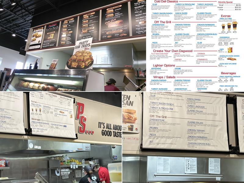 Penn Station East Coast Subs Menu