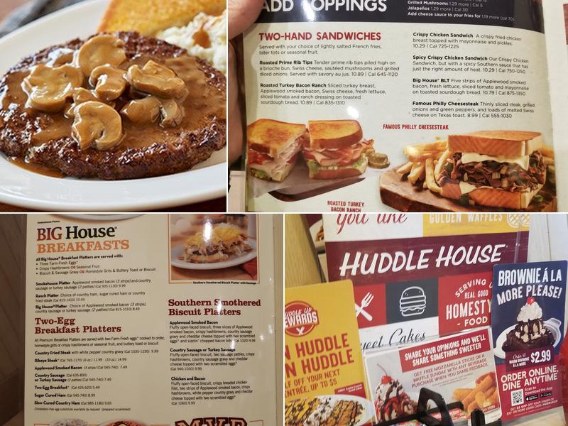 Huddle House Menu