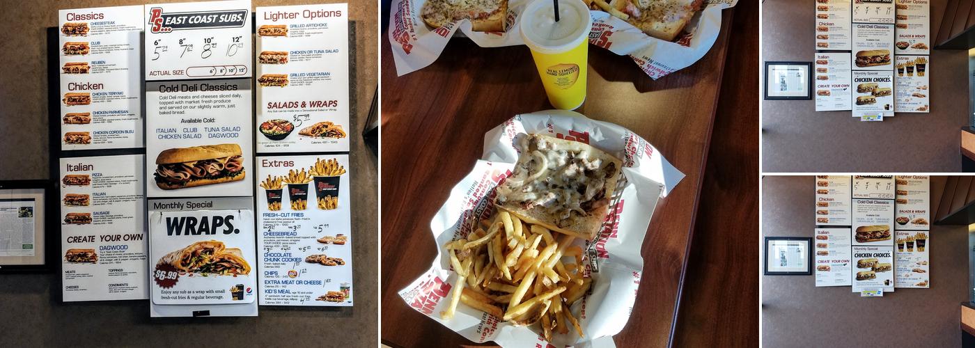 Penn Station East Coast Subs Menu