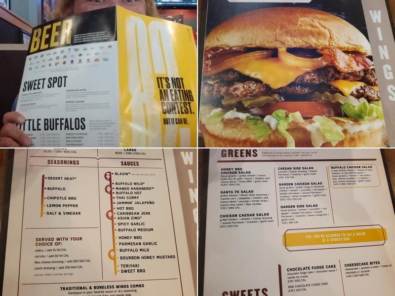 Buffalo Wild Wings Menu