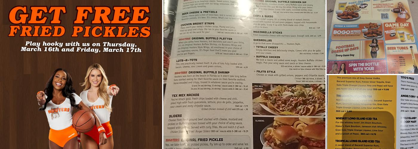 Hooters Menu