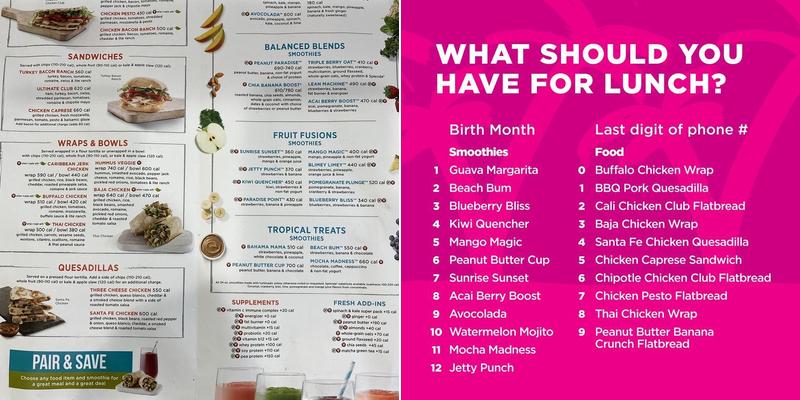 Tropical Smoothie Cafe Menu