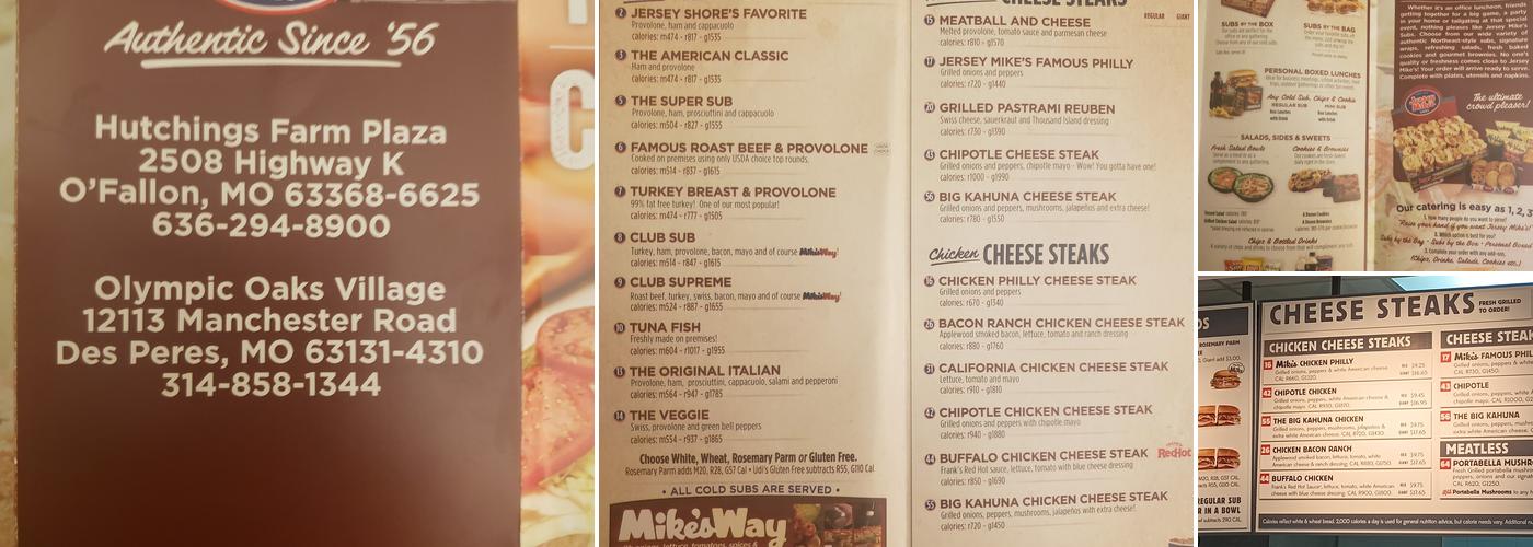 Jersey Mike's Subs Menu