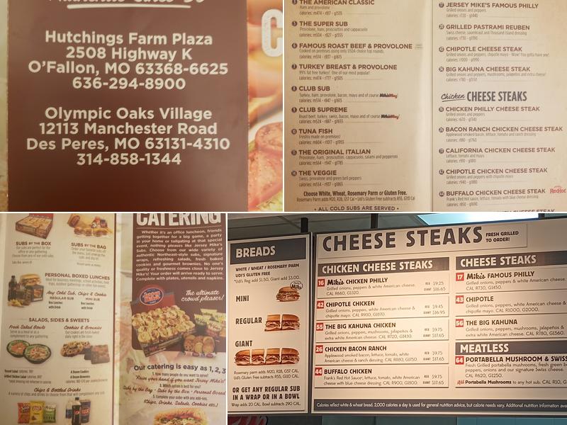 Jersey Mike's Subs Menu