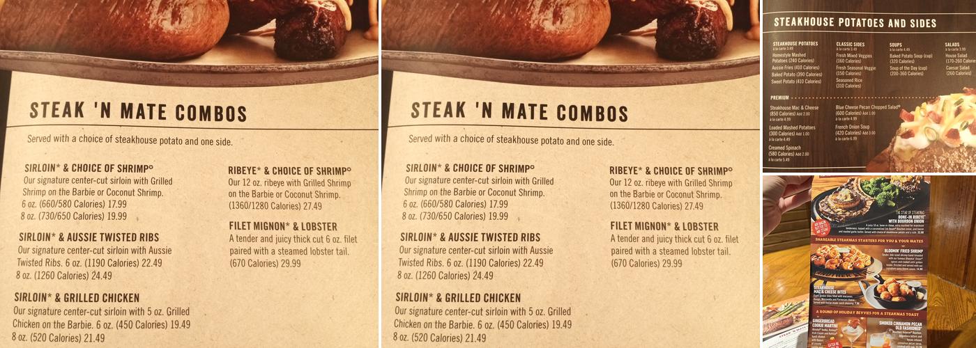Outback Steakhouse Menu