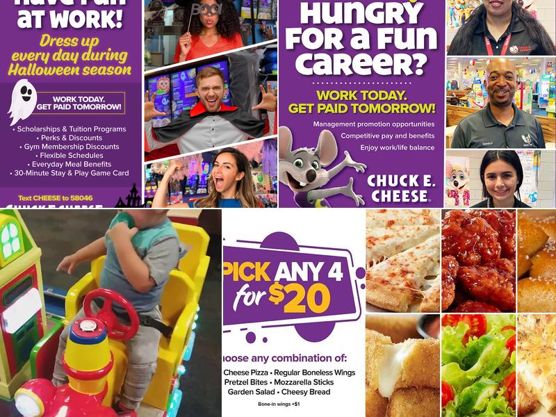 Chuck E. Cheese Menu