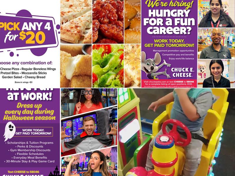 Chuck E. Cheese Menu