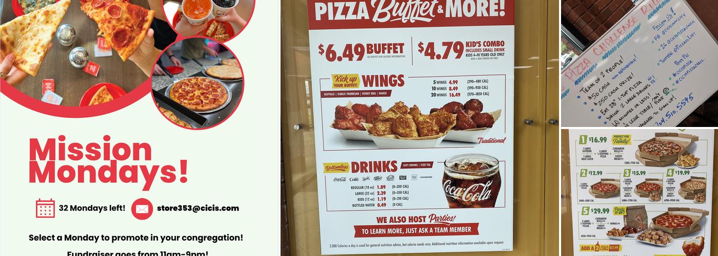 Cicis Pizza Menu