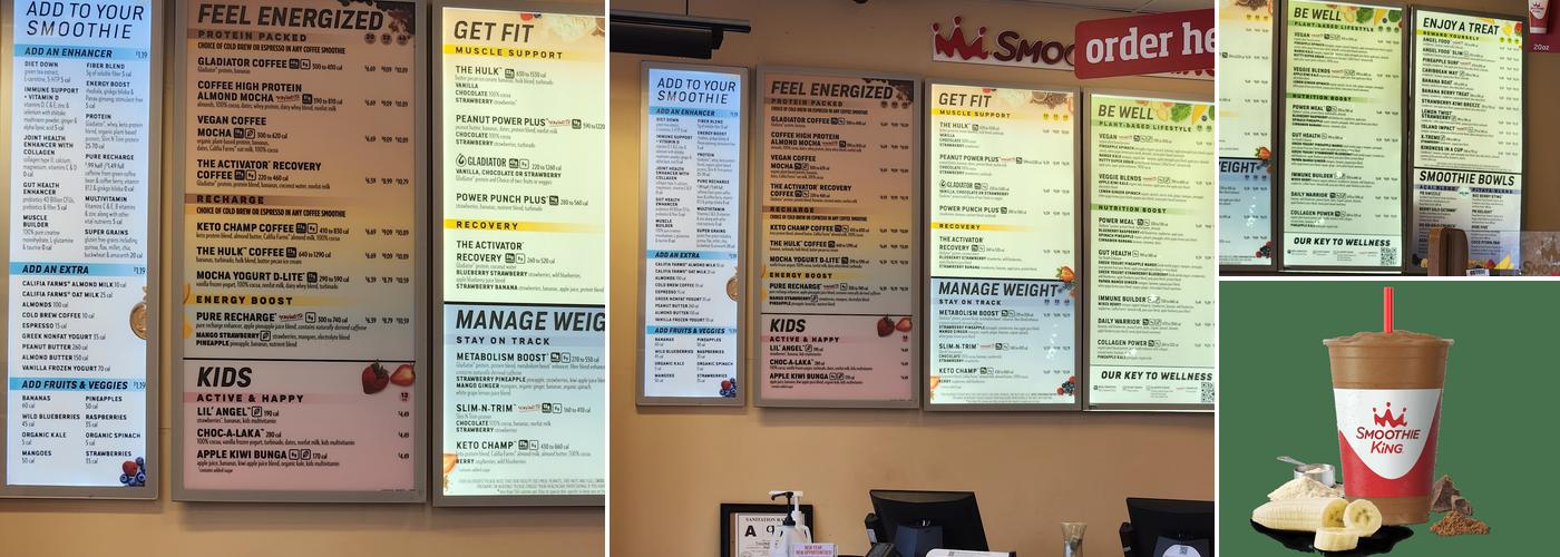 Smoothie King Menu