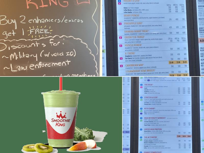Smoothie King Menu