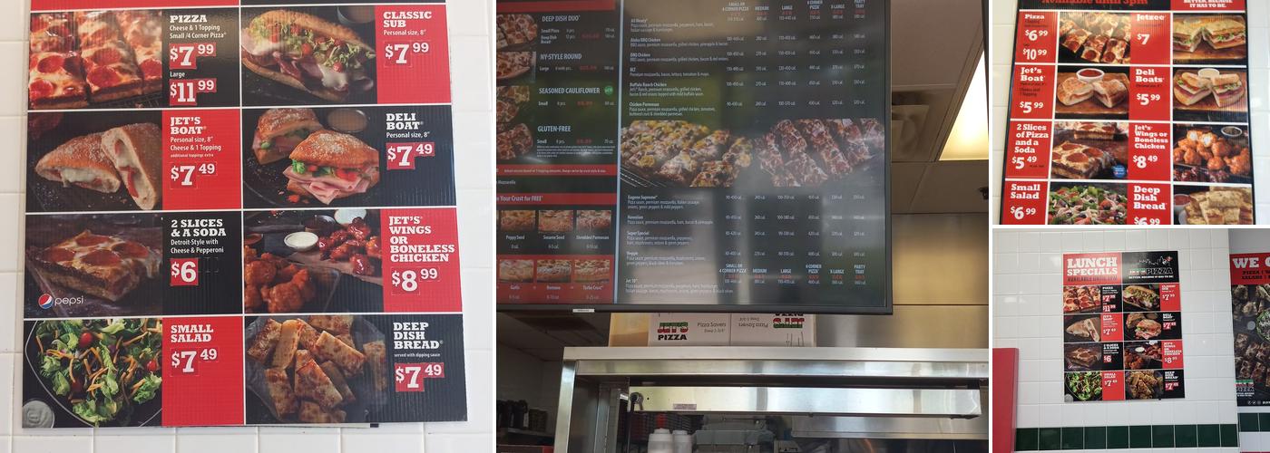 Jet's Pizza Menu