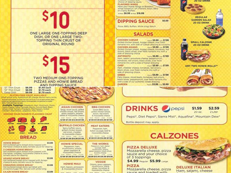 Hungry Howie's Pizza Menu