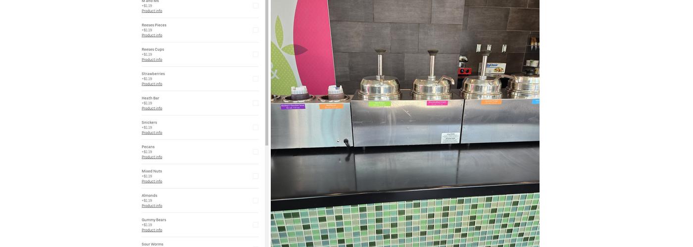 TCBY Menu