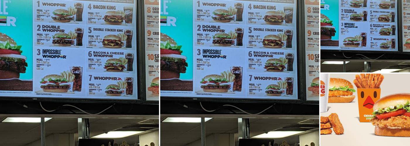 Burger King Menu