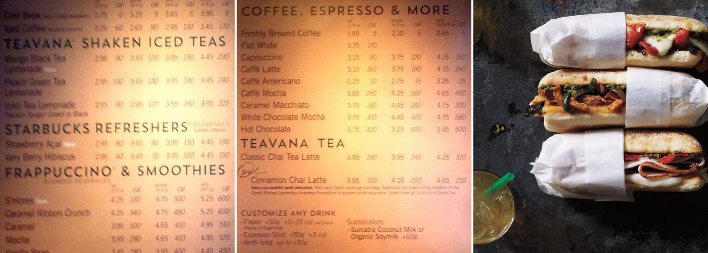 Starbucks Menu