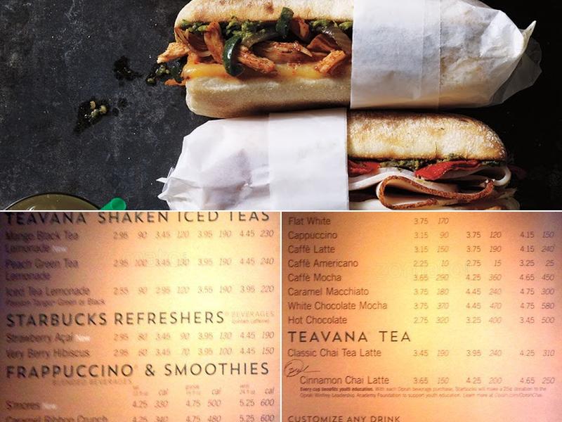 Starbucks Menu
