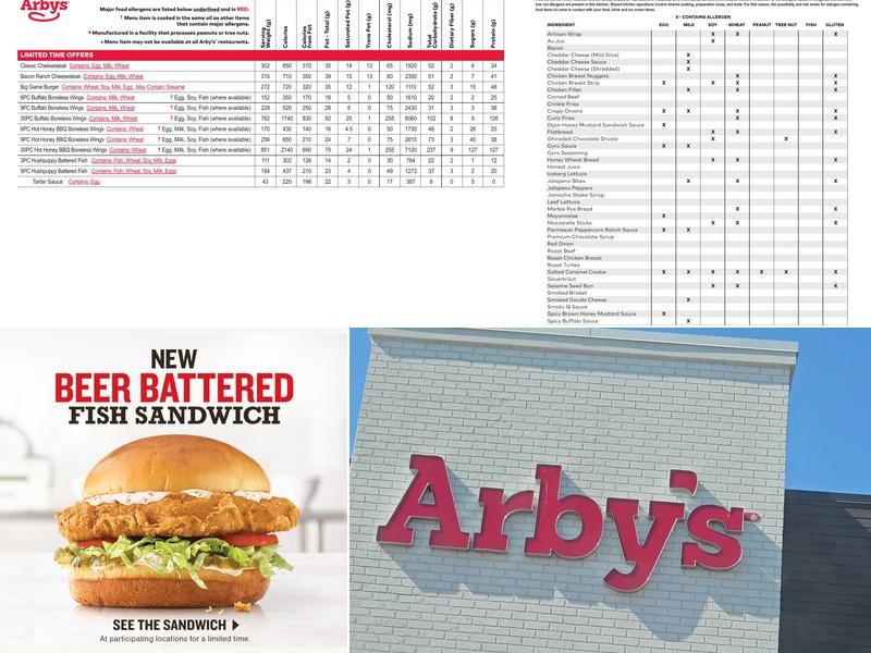 Arby's Menu