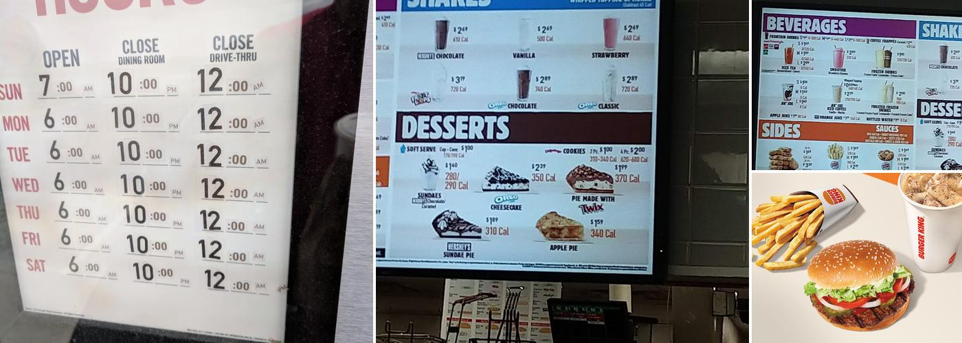 Burger King Menu