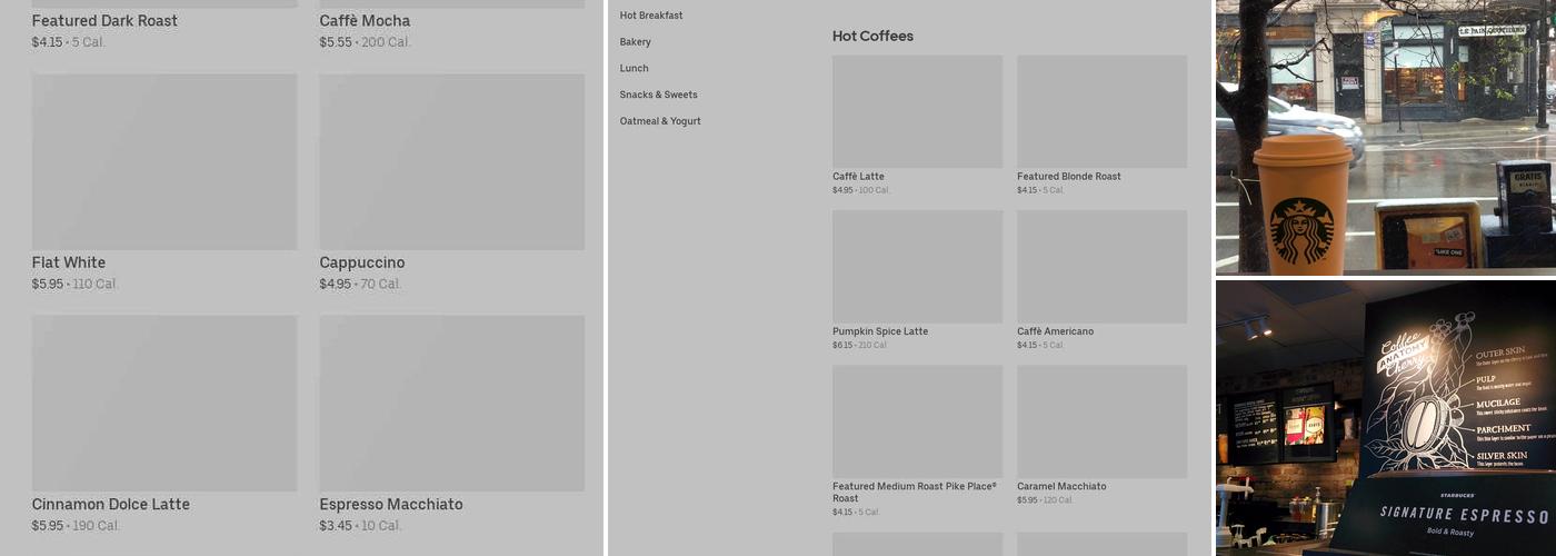 Starbucks Menu