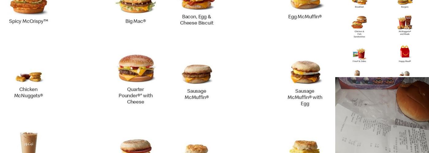 McDonald's Menu