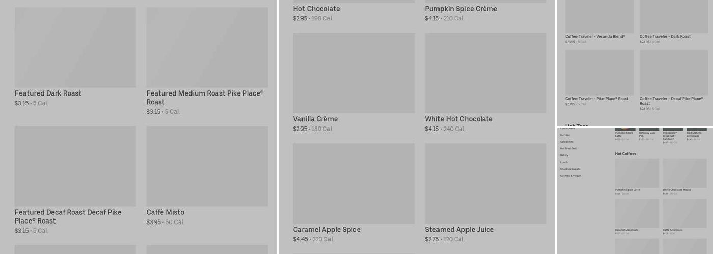 Starbucks Menu