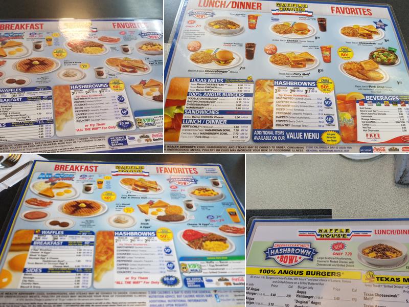 Waffle House Menu