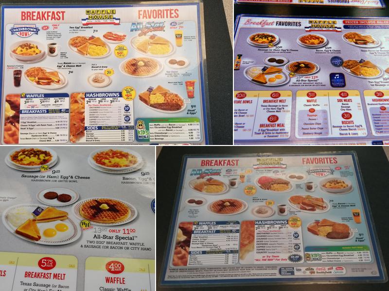 Waffle House Menu