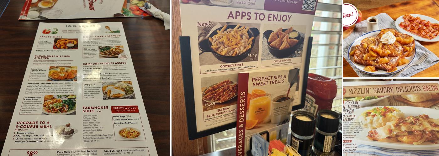Bob Evans Menu