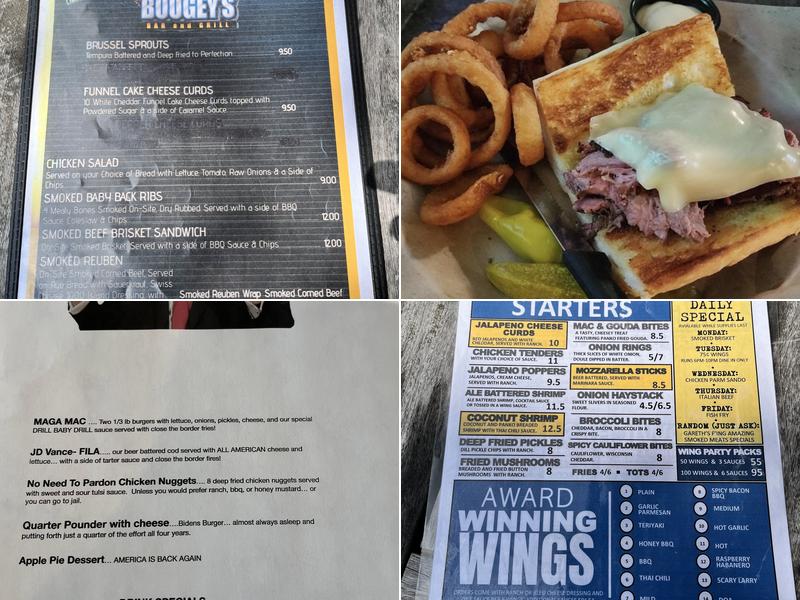 Bougey's Bar & Grill Menu
